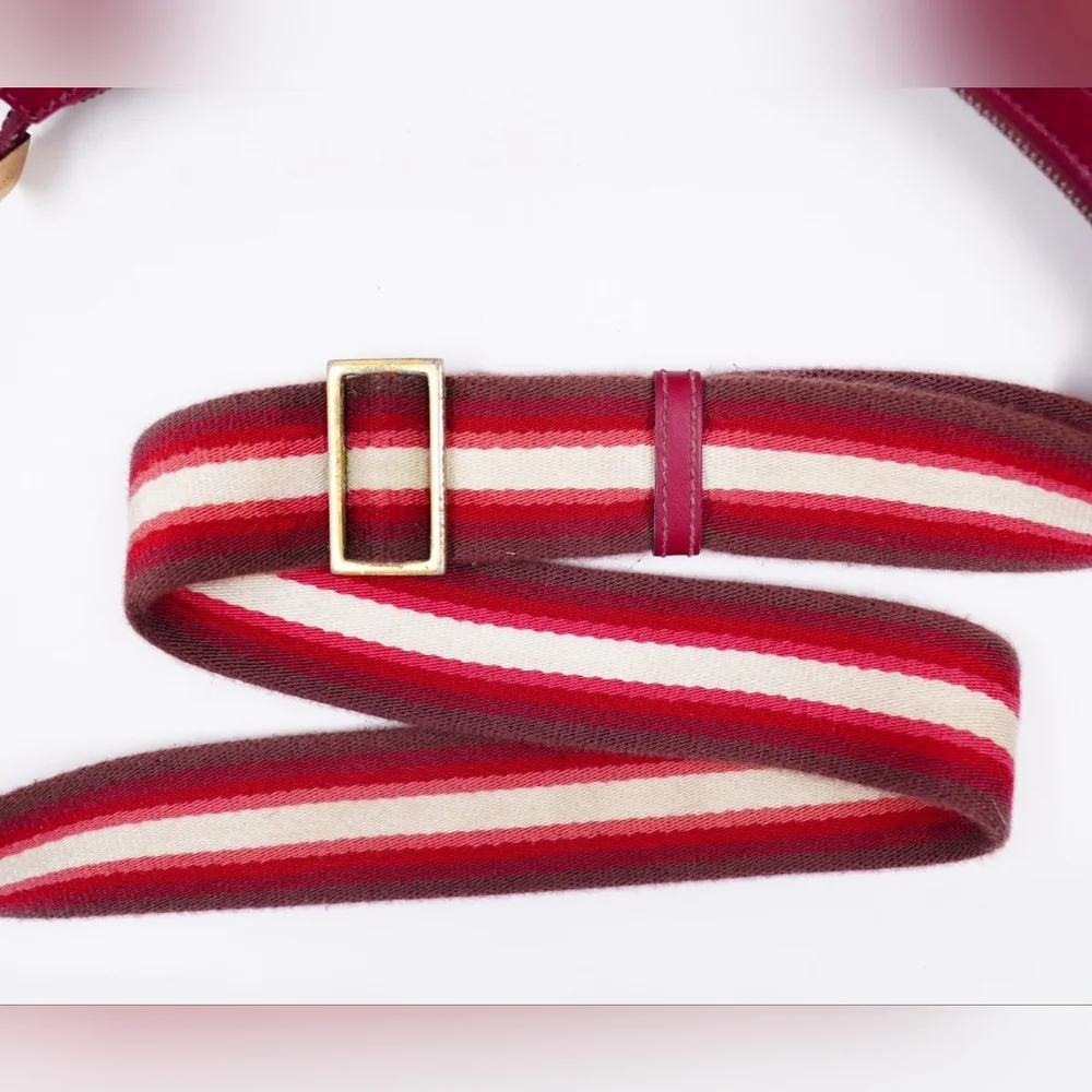 (MT388) GUCCI Monogram Web Halfmoon Crossbody Bag - Picture 10 of 16
